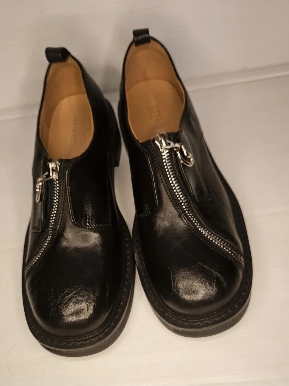 BIU CILI, Woody, Horsehide Leather, Asymmetric, Loafers, Comfort Shoes, EU 39.